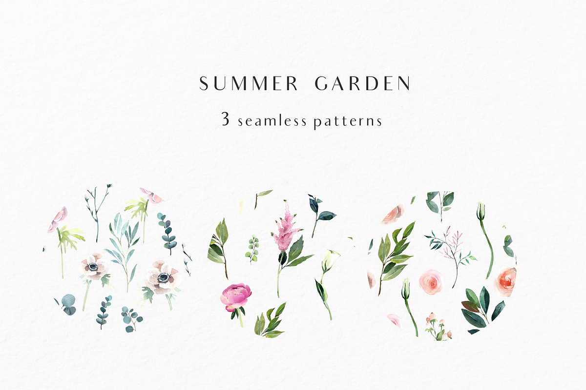 SALE! Summer garden - floral graphic, an Illustration by Youksy (Photo 9 of 24)