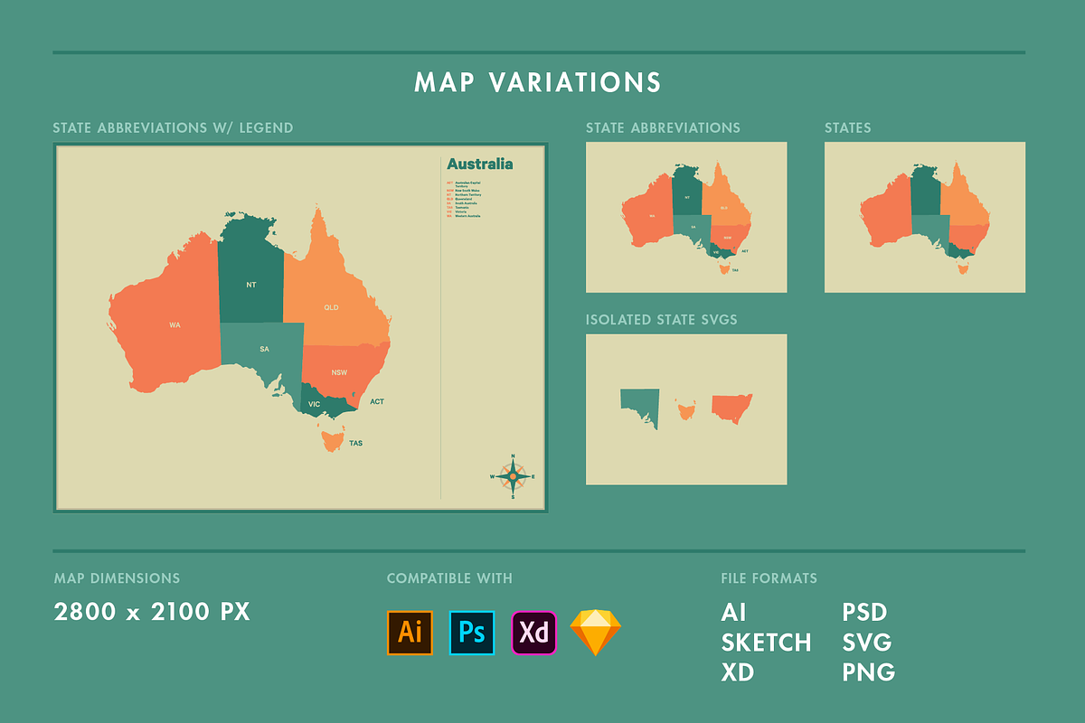 Australia Vector Map, a Graphic by Ben Buysse (Photo 4 of 4)