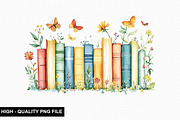 Watercolor Floral Books Clipart Bund, a Graphic by crative8112 (Thumbnail 9 of 11)