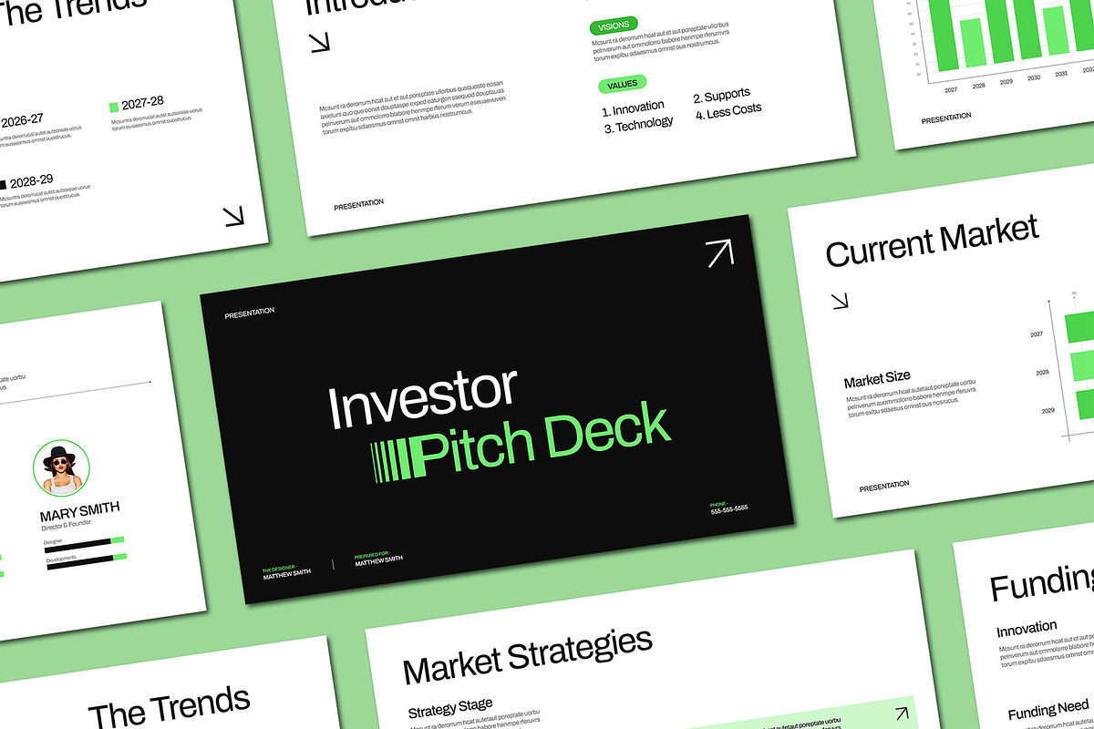 Investor Pitch Deck Presentation, a Presentation Template by Mighty-Slide (Photo 1 of 5)