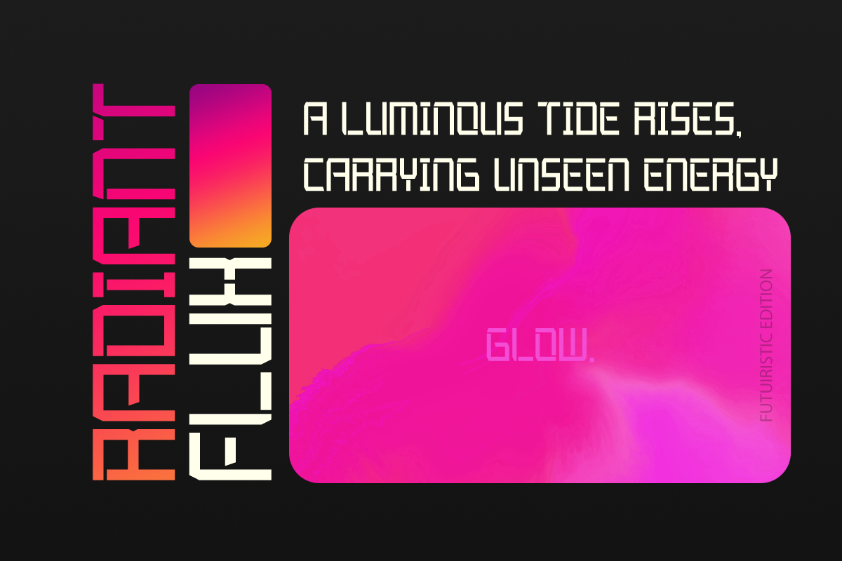 Pulseon Futuristic Display Font, a Sans Serif Font by Vadovastd (Photo 3 of 9)