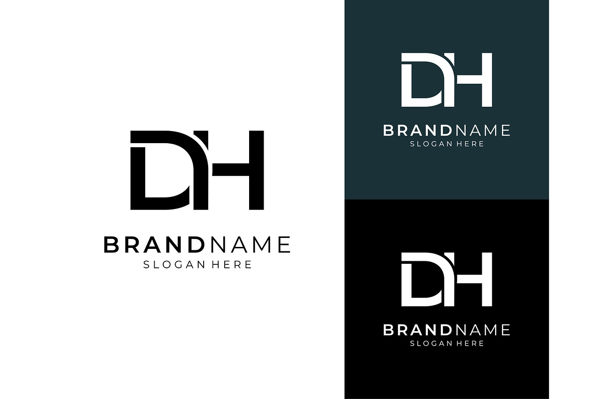 Letter DH Monogram Logo, a Branding & Logo Template by ika trisiana