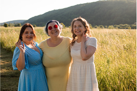 The happy girlfriends are hugging in, a Person Photo by oksix