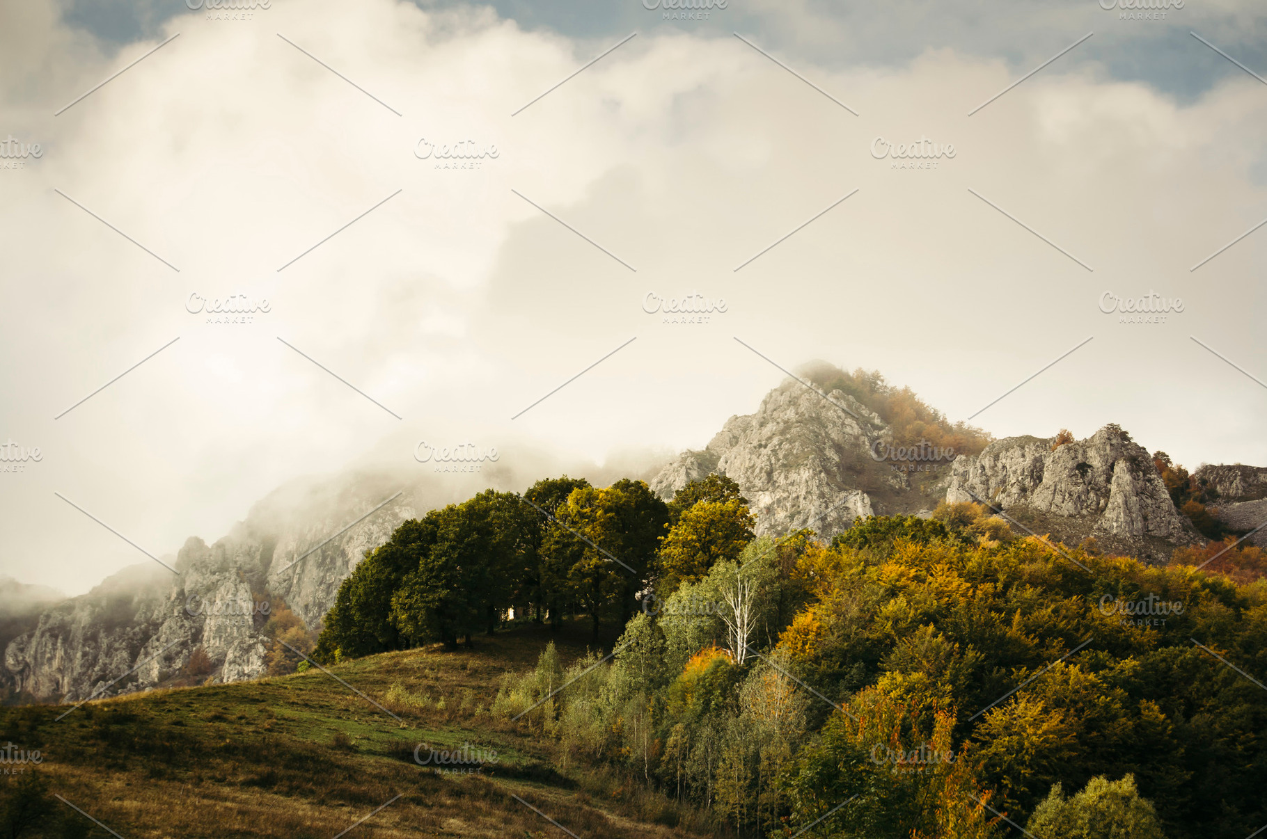 Fantasy mountain landscape with mist, a Nature Photo by Atmospheric visuals