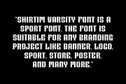 Shirtim Varsity - Sporty Font, a Sans Serif Font by Iqsiart Studio (Thumbnail 5 of 7)