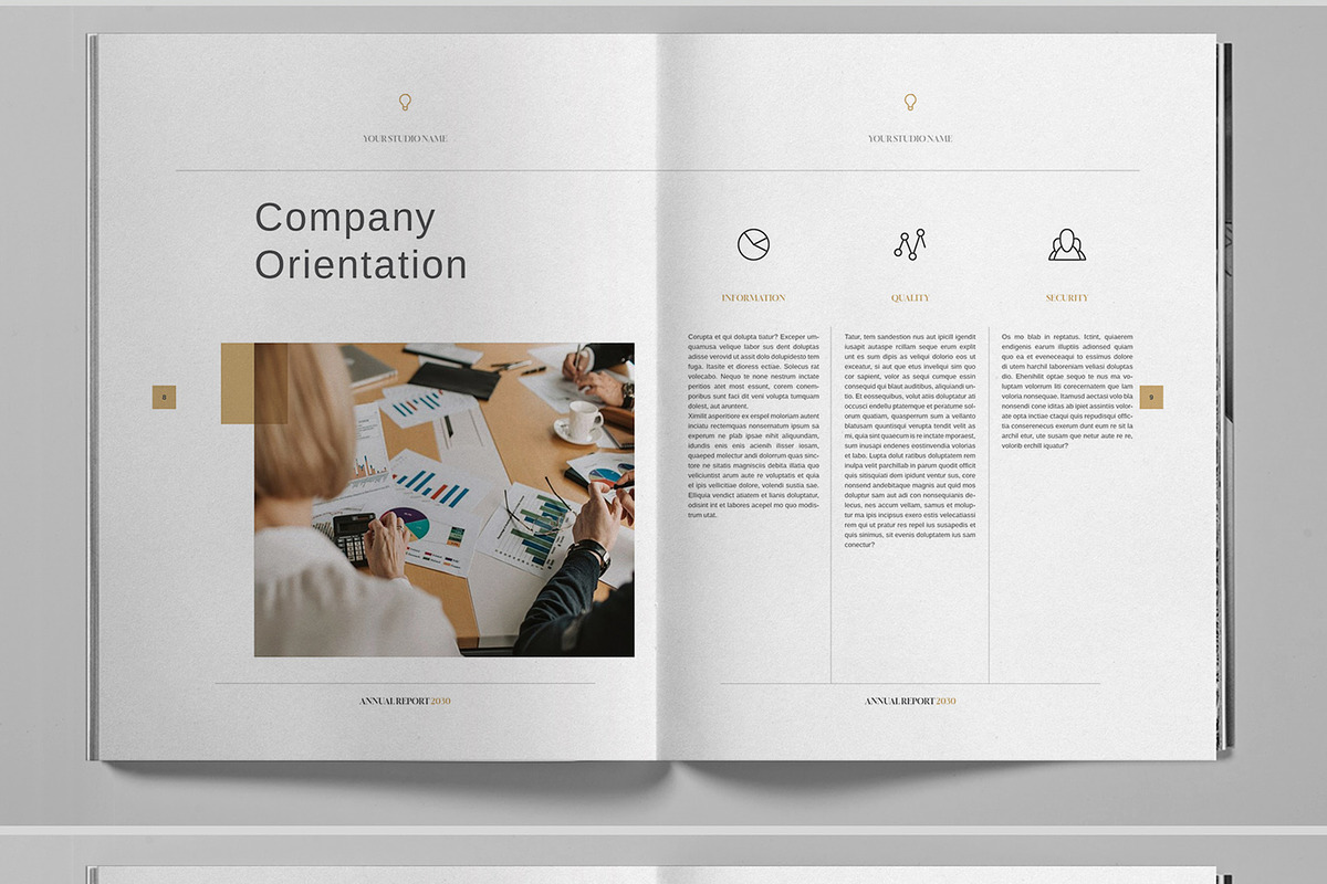 Annual Report Brochure Template, a Brochure Template by Boris Cupac (Photo 6 of 7)