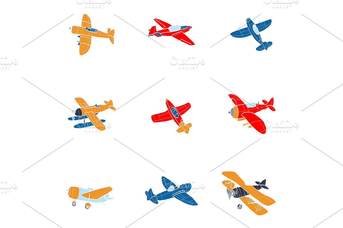 Airplanes. 30 vector patterns, a Pattern Graphic by Alena Stoyko design (Photo 3 of 13)