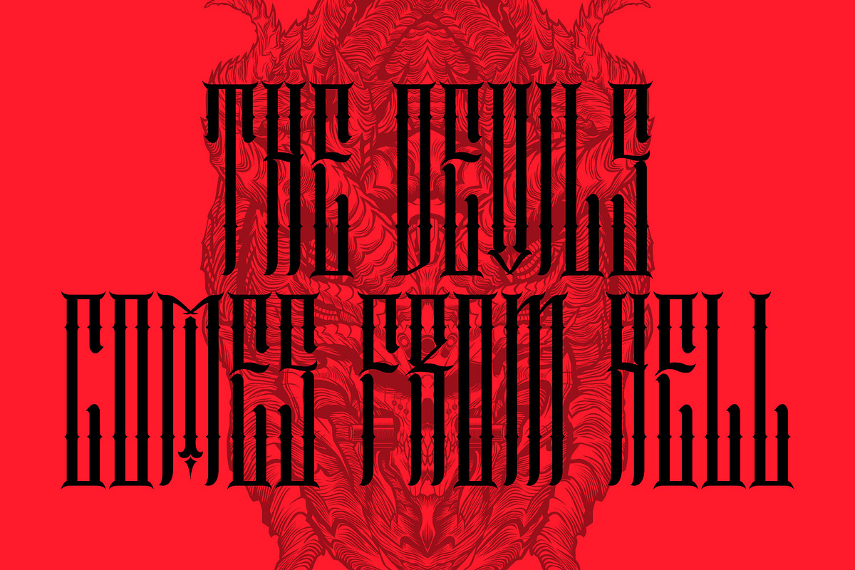 Demonics, a Blackletter Font by Dikas Studio (Photo 6 of 7)