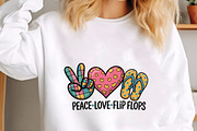 Peace love flip flops summer fun des, an Illustration by CrexoraLab (Thumbnail 3 of 4)