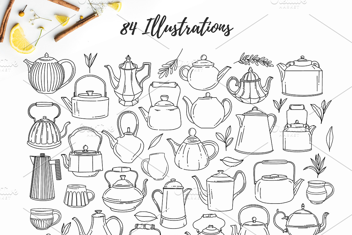 Tea Time | illustrations and pattern, a Decorative Illustration by Wander Designs (Photo 2 of 6)