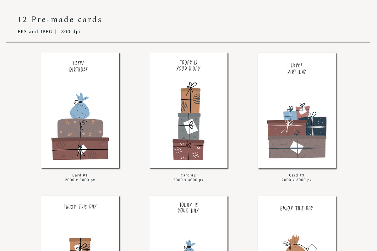 GIFT BOXES. Bundle, an Object Illustration by Sasha Moryeva (Photo 3 of 9)