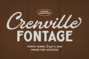 Crenville Fontage Vintage Font Duo, a Script Font by Tyasify (Thumbnail 1 of 9)