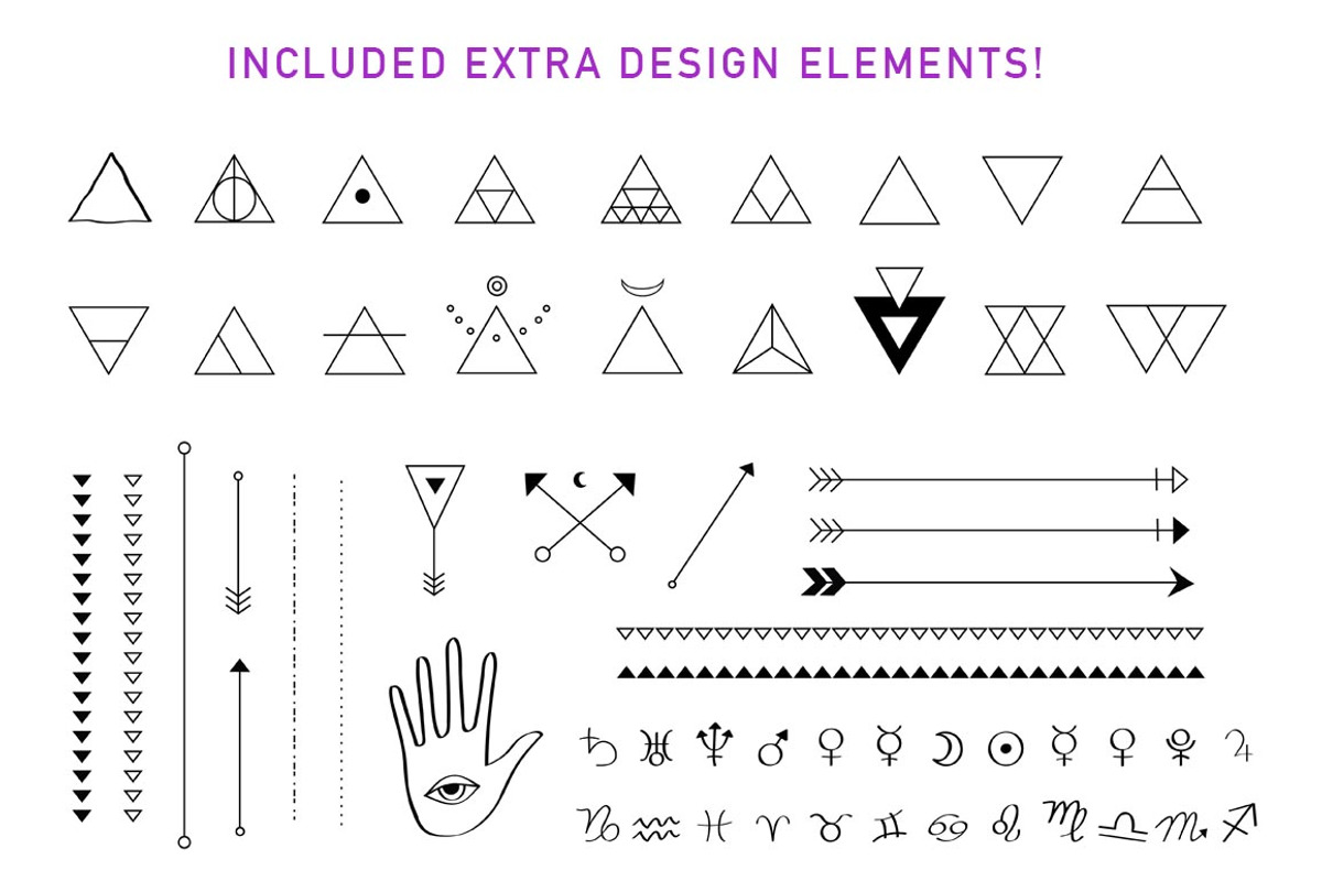 Triangle Alchemy - Vector Set, a Decorative Illustration by The Gypsy Goddess (Photo 9 of 10)