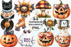 Retro Fall PNG Fall Halloween, an Illustration by CraftArtStudio