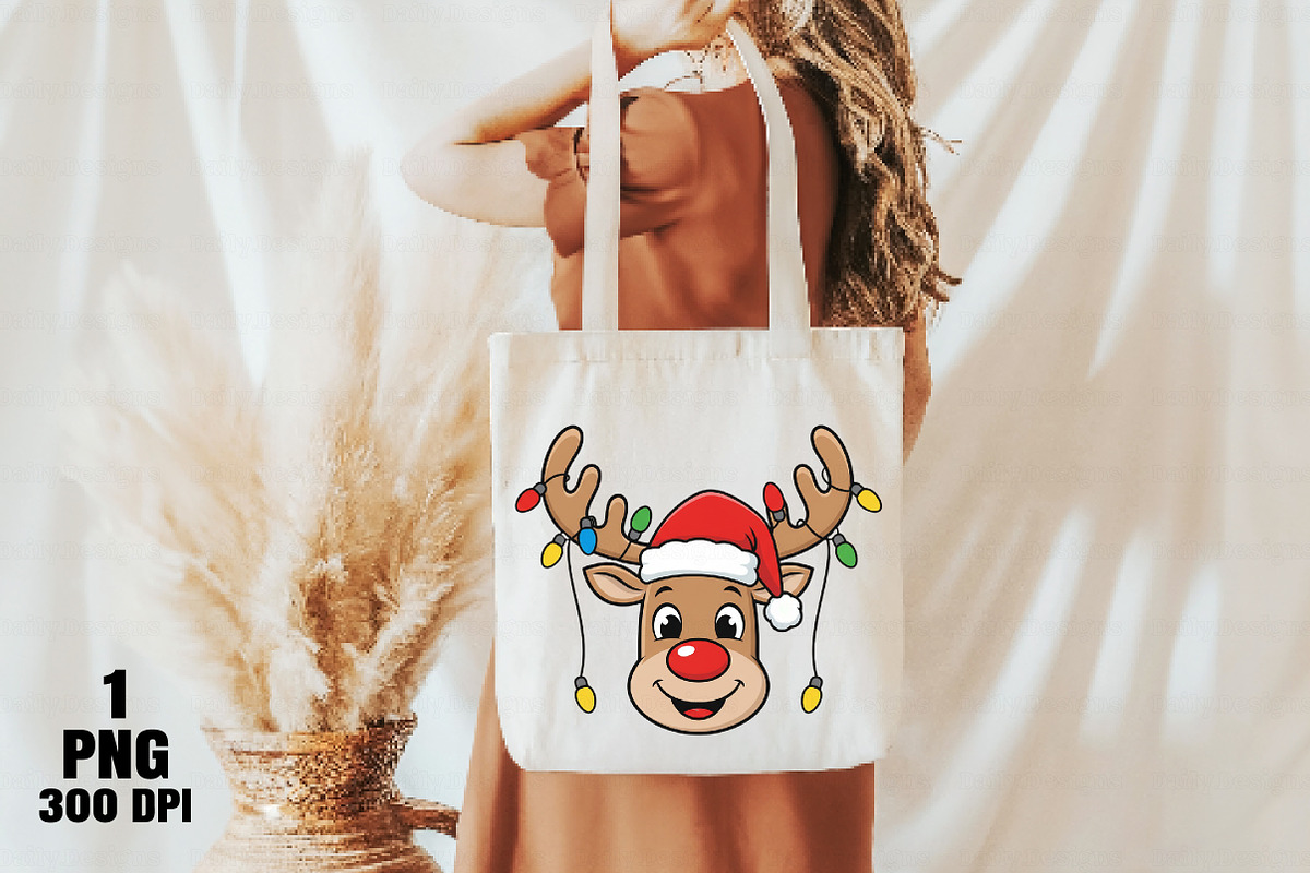 Merry Christmas Reindeer PNG, an Illustration by Daily.Designs (Photo 9 of 10)