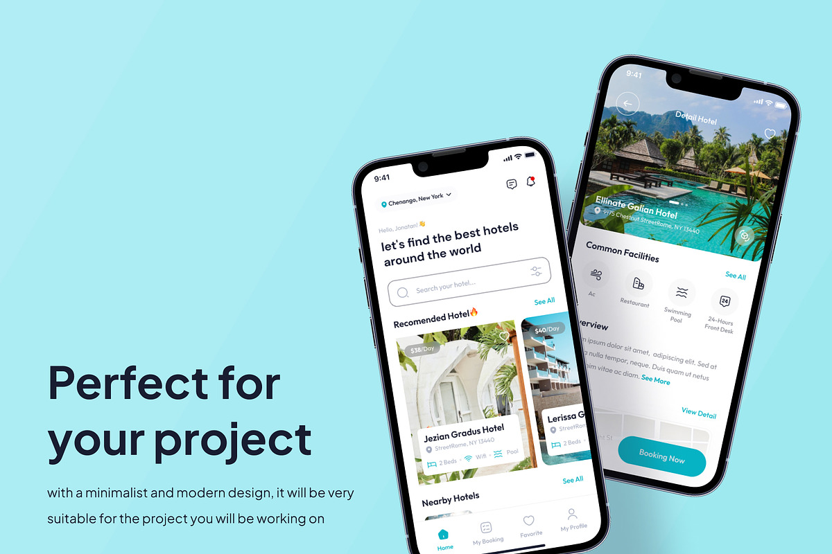 Nginep - Hotel Booking App Ui Kits, an UI Kit Template by Minialis (Photo 3 of 6)