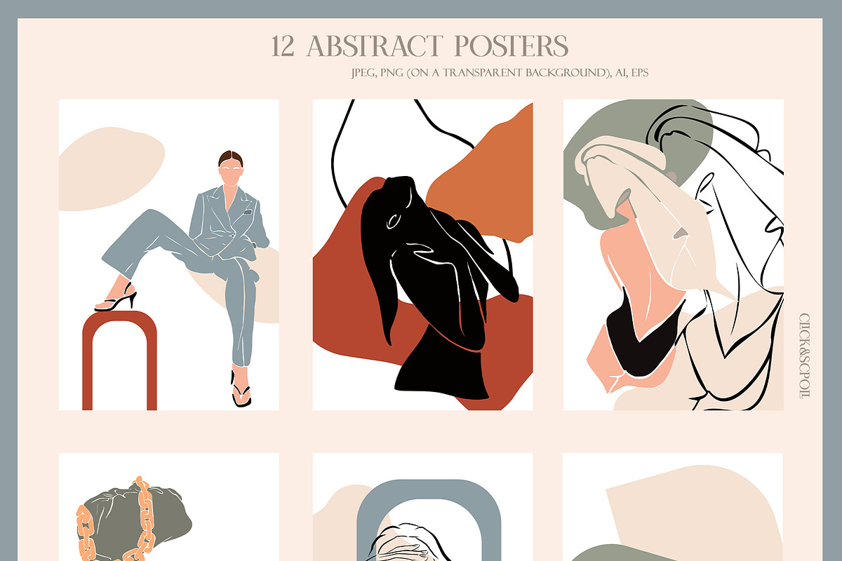 MODERN FEMALE abstract & line art, a Person Illustration by Alisha Gronska (Photo 6 of 9)