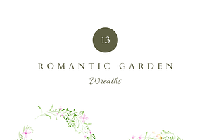 ROMANTIC GARDEN Watercolor Flowers