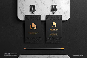 Black Luxury Business Card Mockup