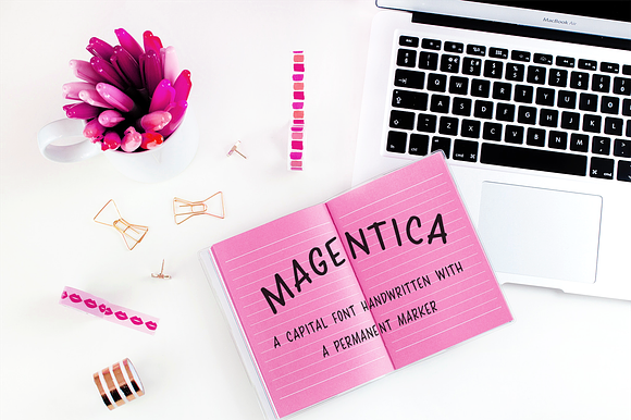 Magentica Caps Font + Capital Worksh preview 7