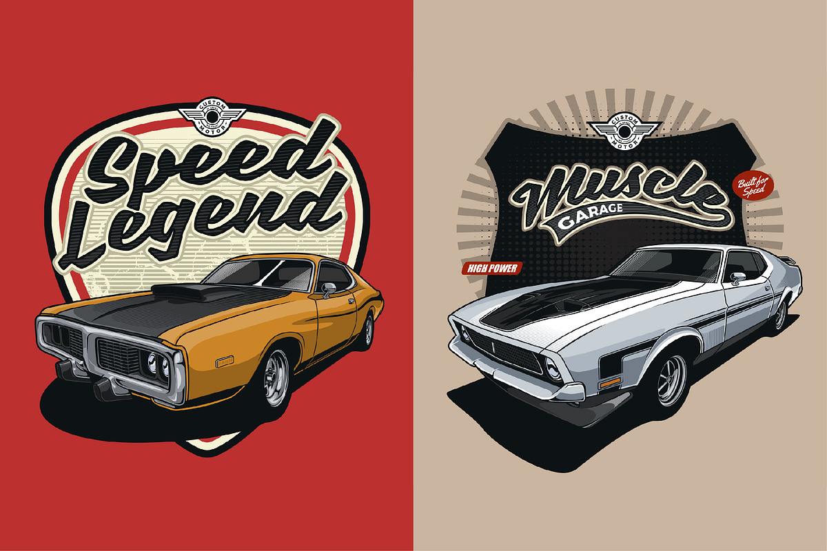 Classic Car Collection vol 5, a Transportation Illustration by The BolzStudio (Photo 5 of 11)