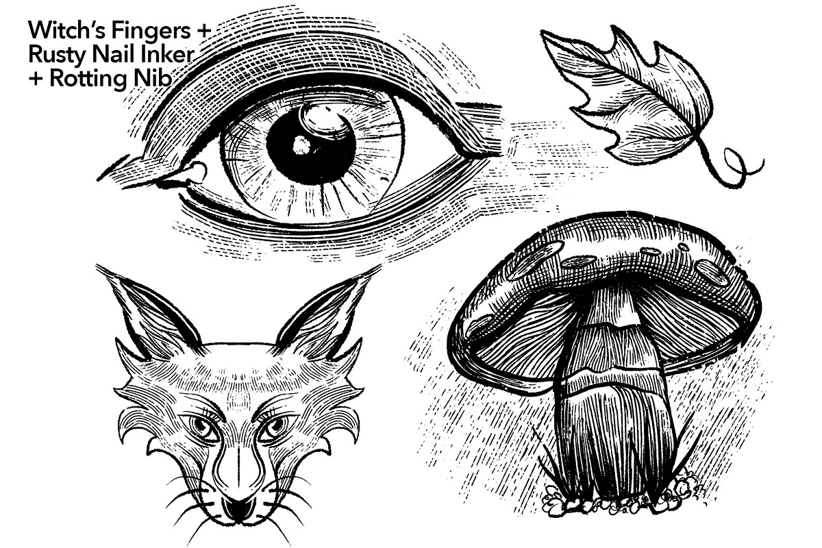 Vintage Engrave & Decay Brushes, a Brush Add-On by Ink Gang Boss (Photo 4 of 7)