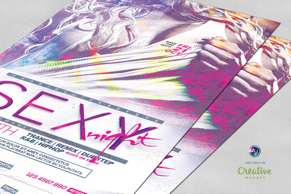 Sexy Night Flyer Template, a Flyer Template by Amorjesu.com