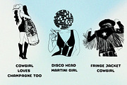 Disco Cowgirl Illustrations, an Illustration by Honey Island Studio (Thumbnail 4 of 7)