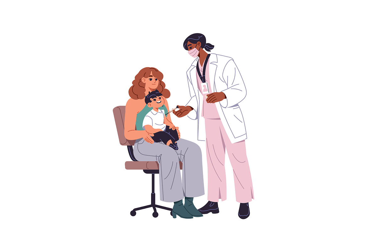 Vaccination of people set, a Healthcare Illustration by PaperTrident (Photo 4 of 8)