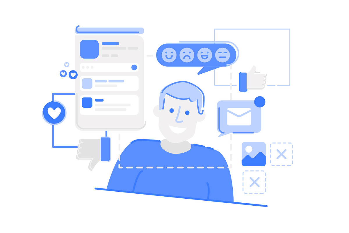Social Media Illustration Pack, a Graphic by Wilsonkjc (Photo 1 of 5)