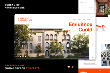 Architecture Figma&Sketch Template, a Landing Page Template by darina.vnk