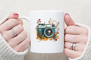 Watercolor Cameras Clip Art, an Illustration by Sublimation Artist (Thumbnail 5 of 6)