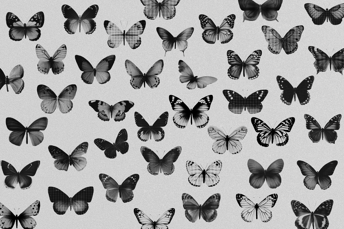 Halftone Butterfly Clipart, an Object Graphic by JulsIst (Photo 4 of 7)