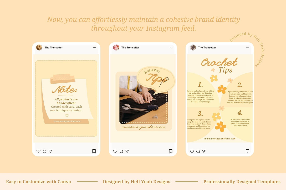 Handmade Biz Instagram Post Template, a Social Media Template by Hell Yeah Designs (Photo 9 of 10)
