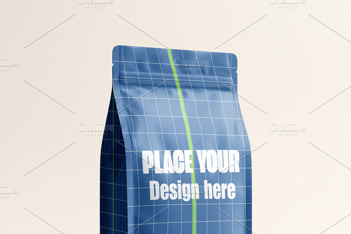 Flat Bottom Coffee Pouch Mockup Set, a Cups & Container Mockup by Pixel Foundry (Photo 4 of 4)