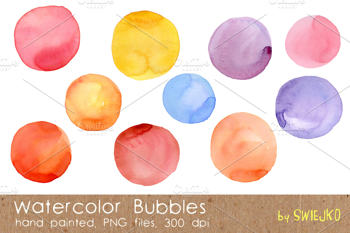 Watercolor Bubbles, an Illustration by swiejko