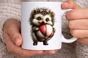 Whimsical Summer Hedgehog Clipart, a Seasonal Illustration by Canvas Craft (Thumbnail 6 of 7)