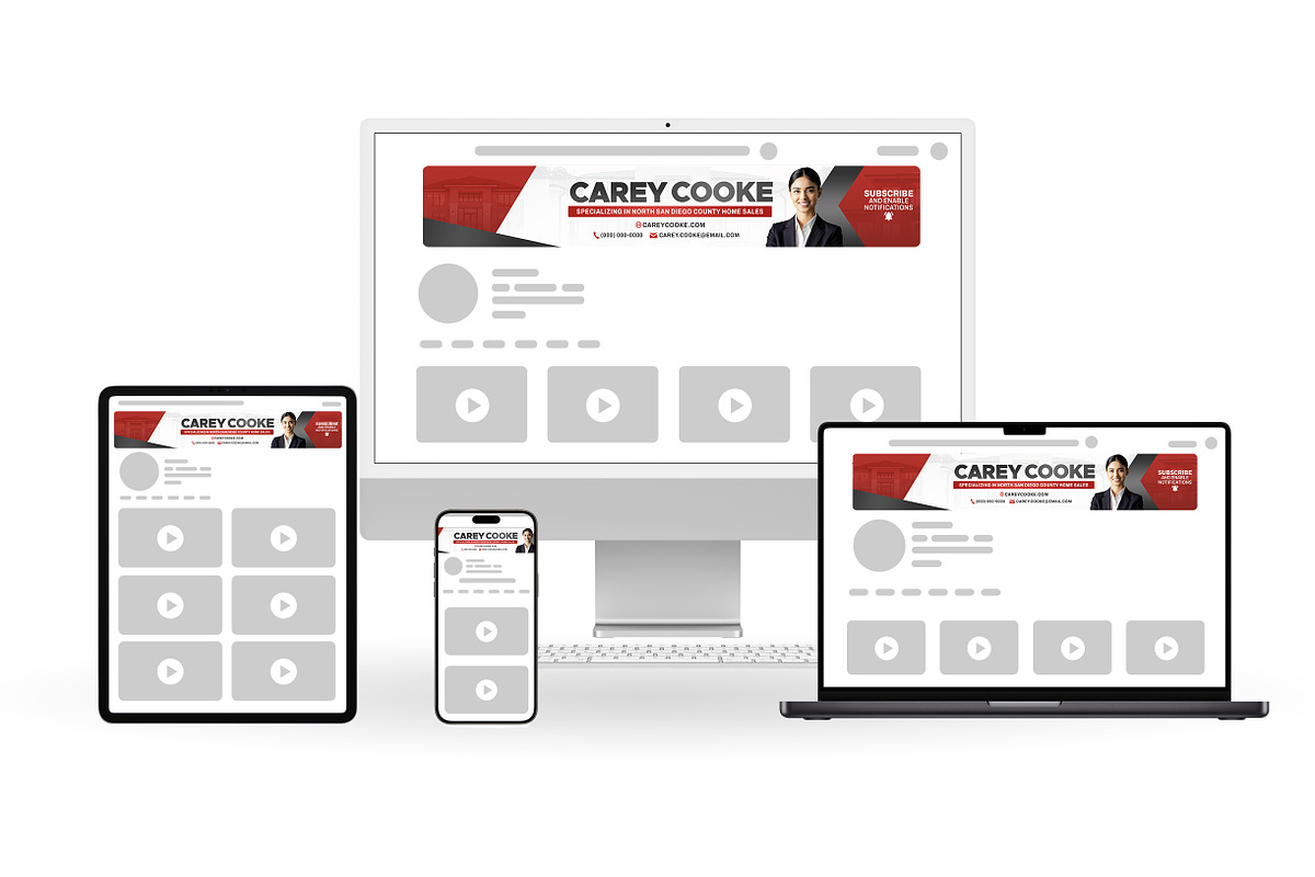 Real Estate Realtor YouTube Banner, a Social Media Template by Vaughn Studios (Photo 3 of 5)