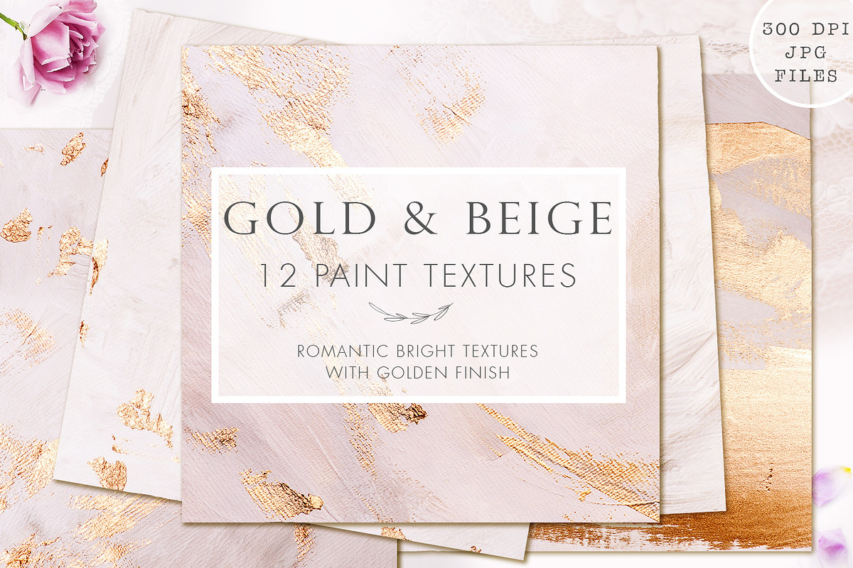 Beige acrylic textures with gold, a Texture Graphic by PixelJungle (Photo 1 of 4)