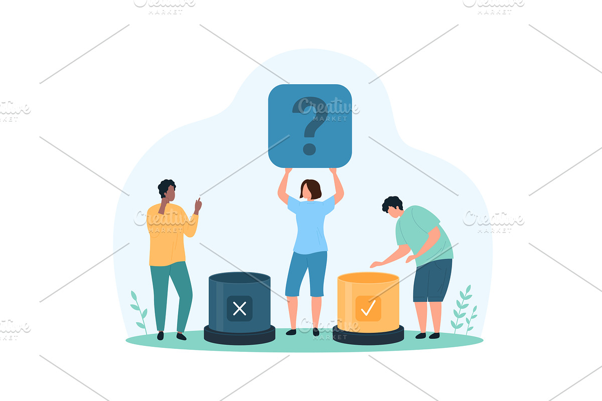 Answer choice, right or wrong, an Object Illustration by Flashvector