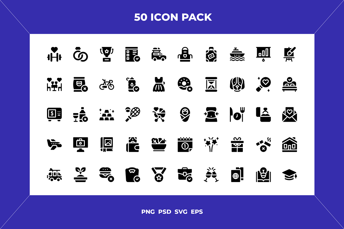 New year proposals icons, an Outline Icon by Wencory (Photo 1 of 2)