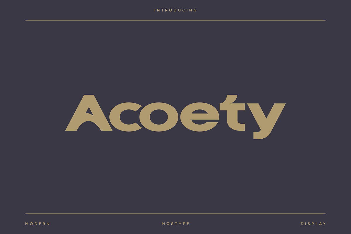Acoety - Modern Display Typeface, a Font by Letterna (Photo 1 of 4)