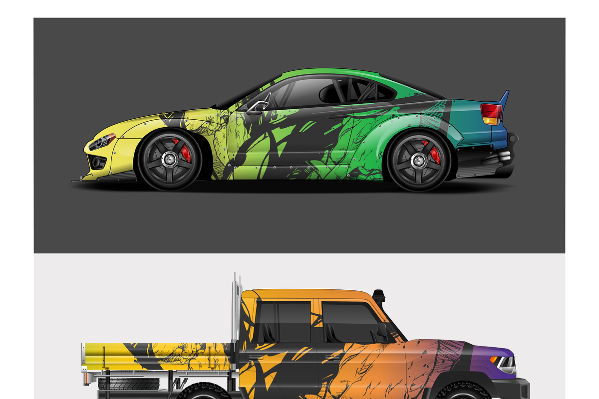 Patriotic Grunge Flag Designs, a Seasonal Illustration by CarWrap design (Photo 1 of 4)