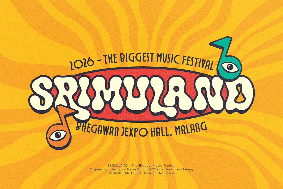Orijoqu – Bold Liquify Psychedelic, a Font by Typia Nesia (Photo 6 of 12)