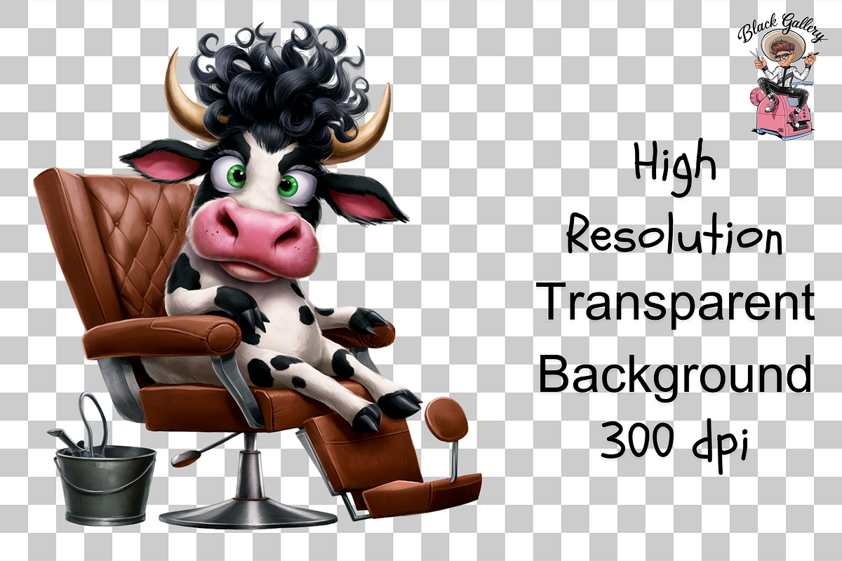 Cow Hair Beauty Salon PNG Bundle, a Graphic by Clipart Bloom (Photo 14 of 18)