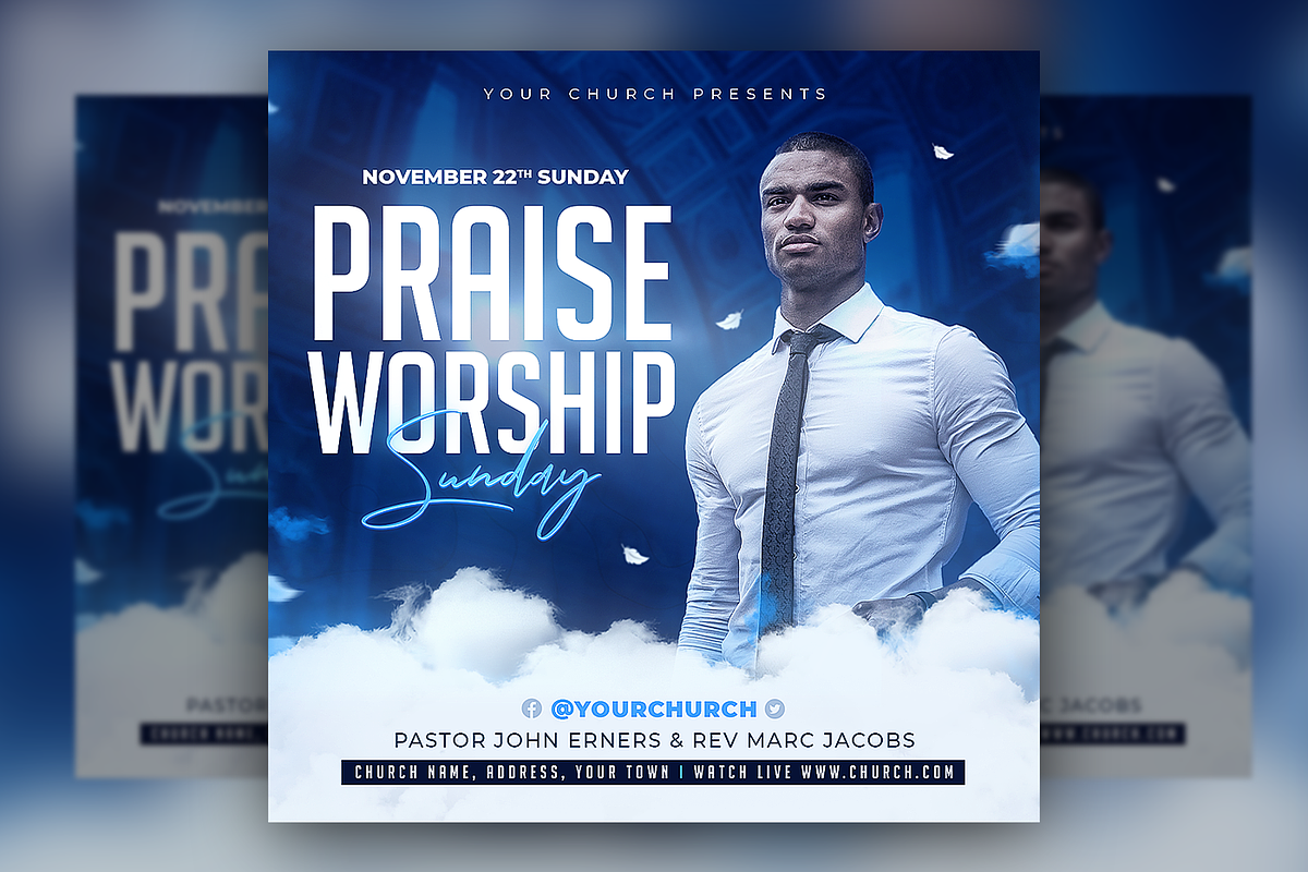 Church Flyer Template, a Flyer Template by FLYERHIVE (Photo 1 of 3)
