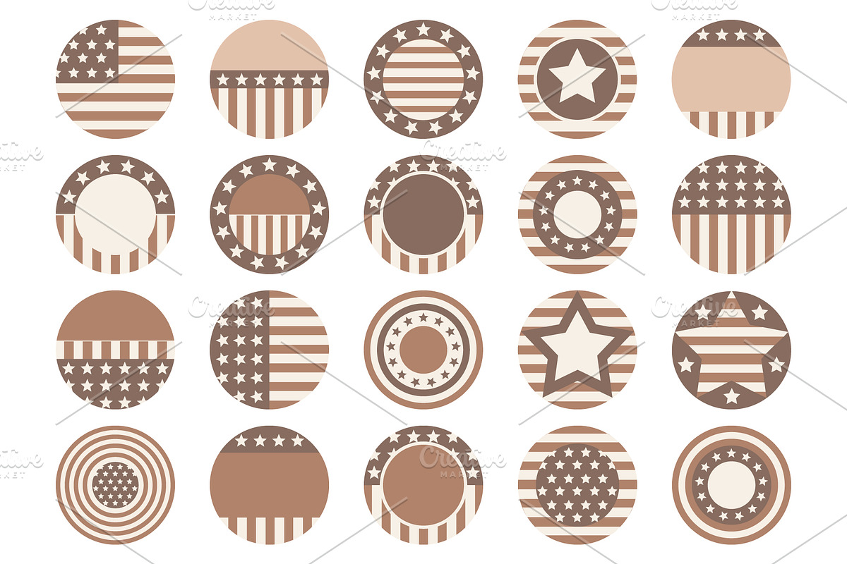 Vector retro icons in American style, a Solid Icon by Sir13 (Photo 4 of 4)