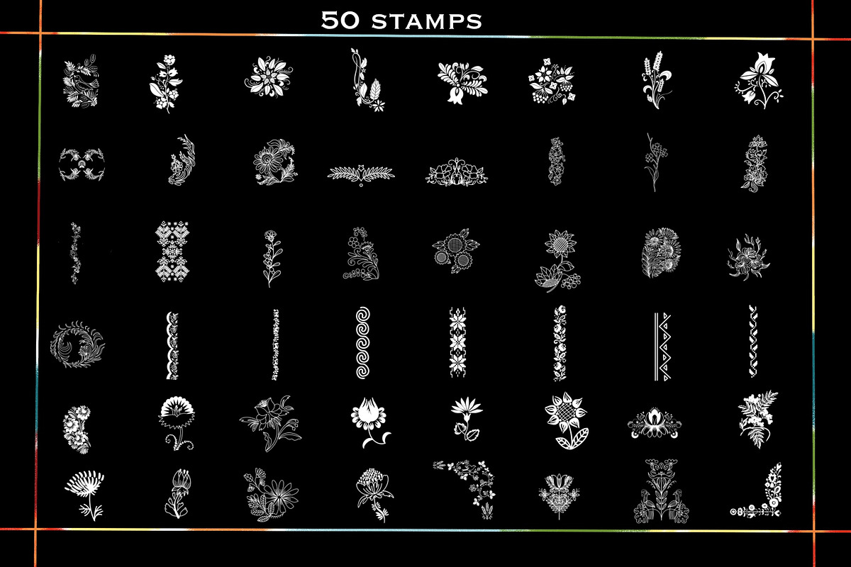 Ukrainian Folk motifs stamp brushes, a Graphic by Olga Brinza (Photo 7 of 7)