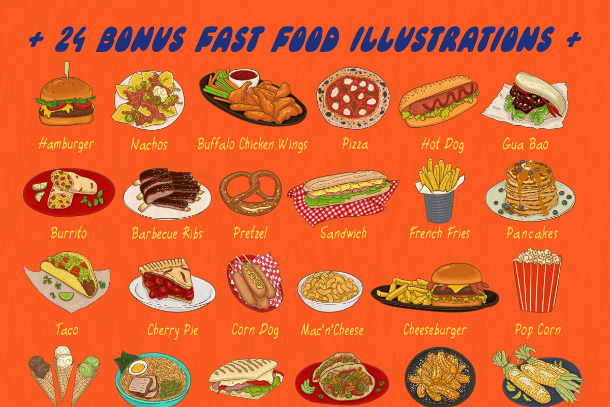 Quick Takeaway fast food fonts, a Sans Serif Font by Fat Hamster (Photo 16 of 17)