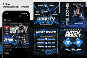 5 Social Media ESports Post Template, a Social Media Template by OnurDemircan